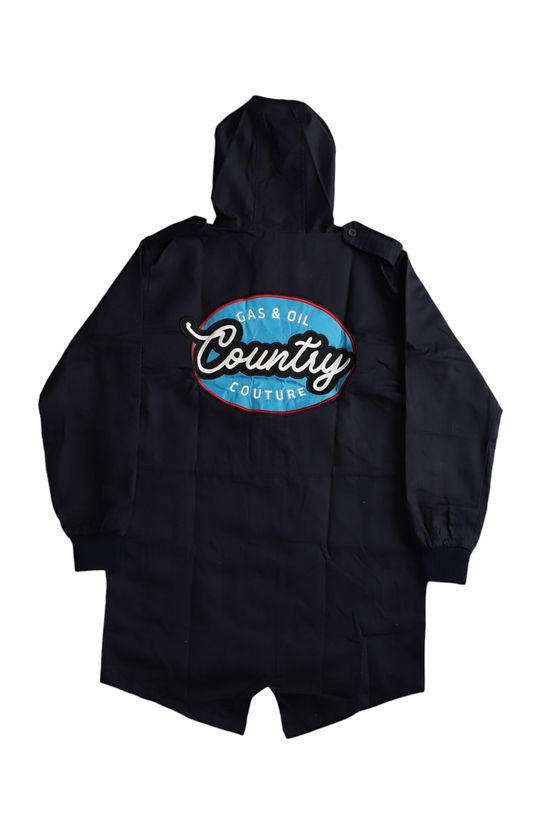 CC Parka Jacket. Navy Blue.