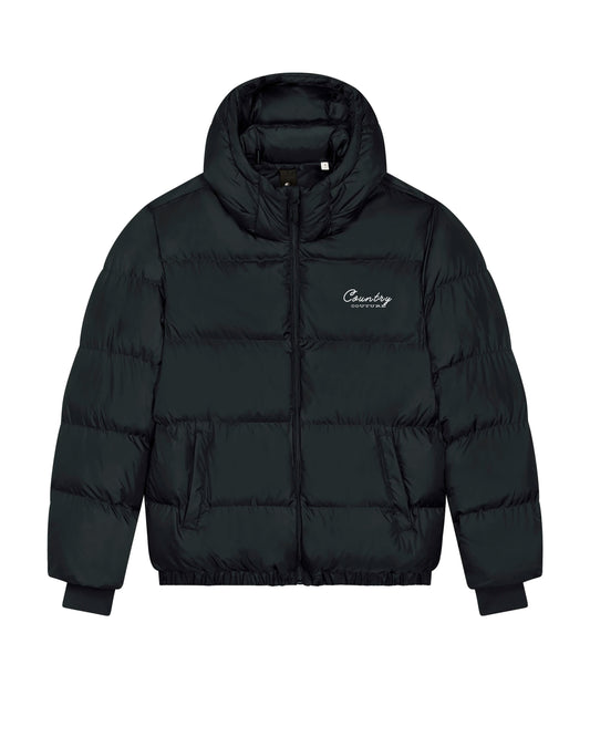 CC Logo Puffer Jacket. Black