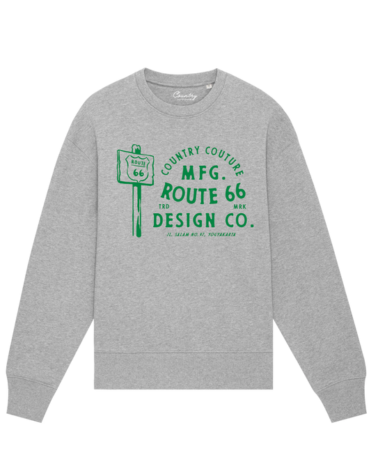 Route 66. Heather Grey. Oversized sweater